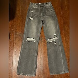 Distressed Gray Women's Jeans